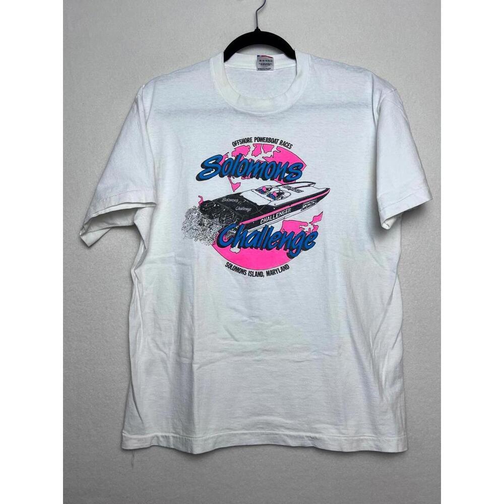 Vintage Solomons Challenge T-Shirt Single Stitch Fruit of the Loom Size Large